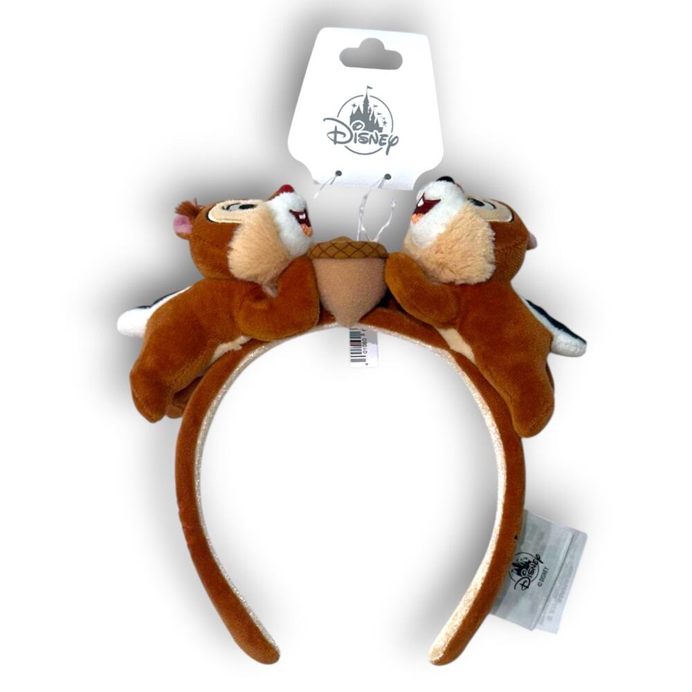 Disney Parks 2026 Chip & Dale Ear Acorn Plush Headband Fall Ears NEW NWT